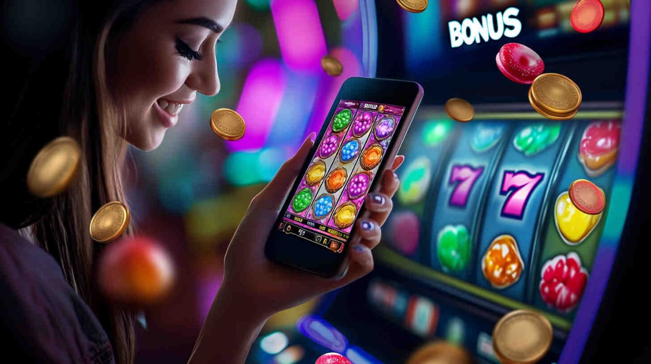Ilustrasi pengguna membaca daftar pertanyaan umum di platform online dengan latar gelap keren
